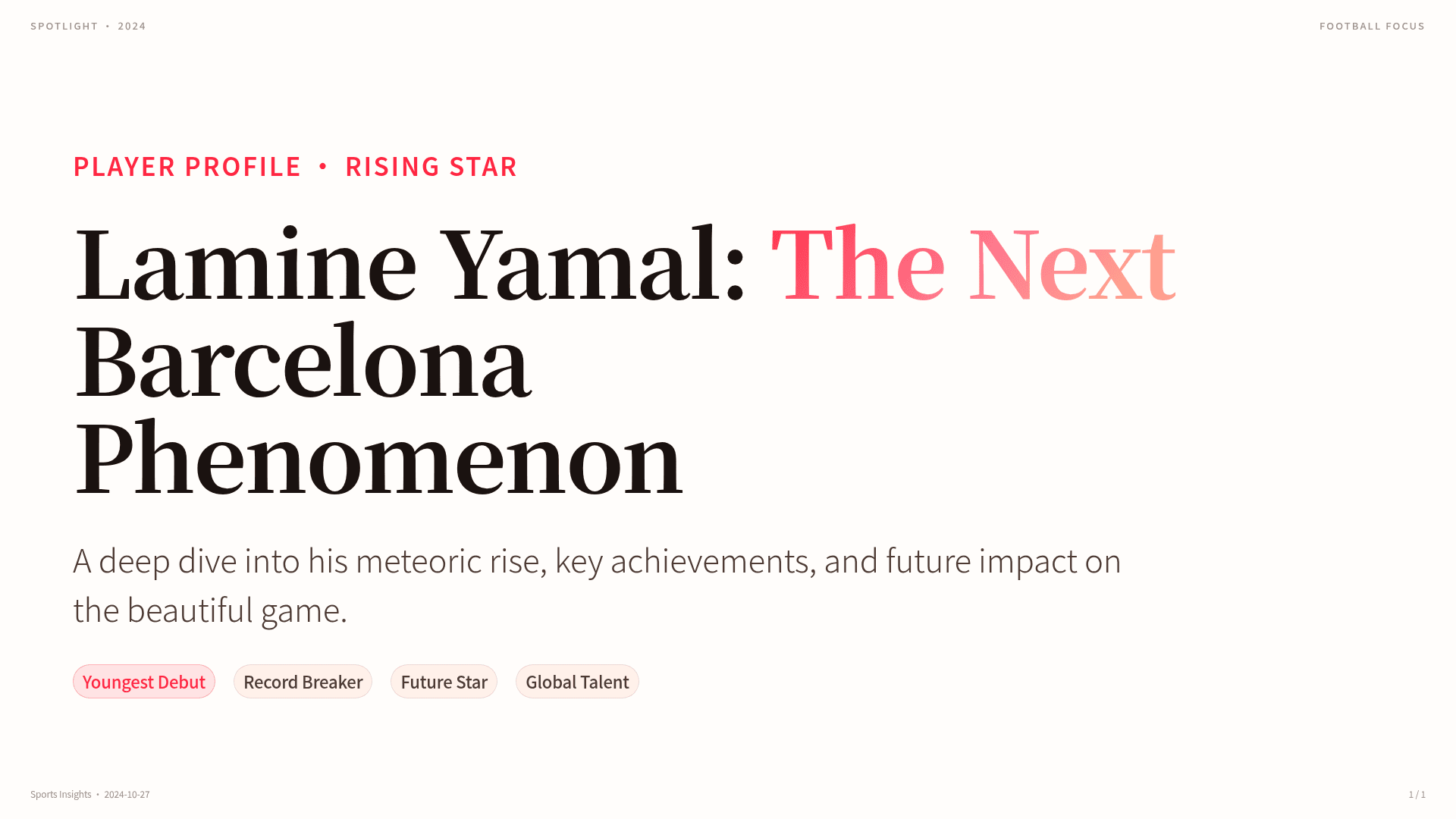 Lamine Yamal: Rising Star — slide 1