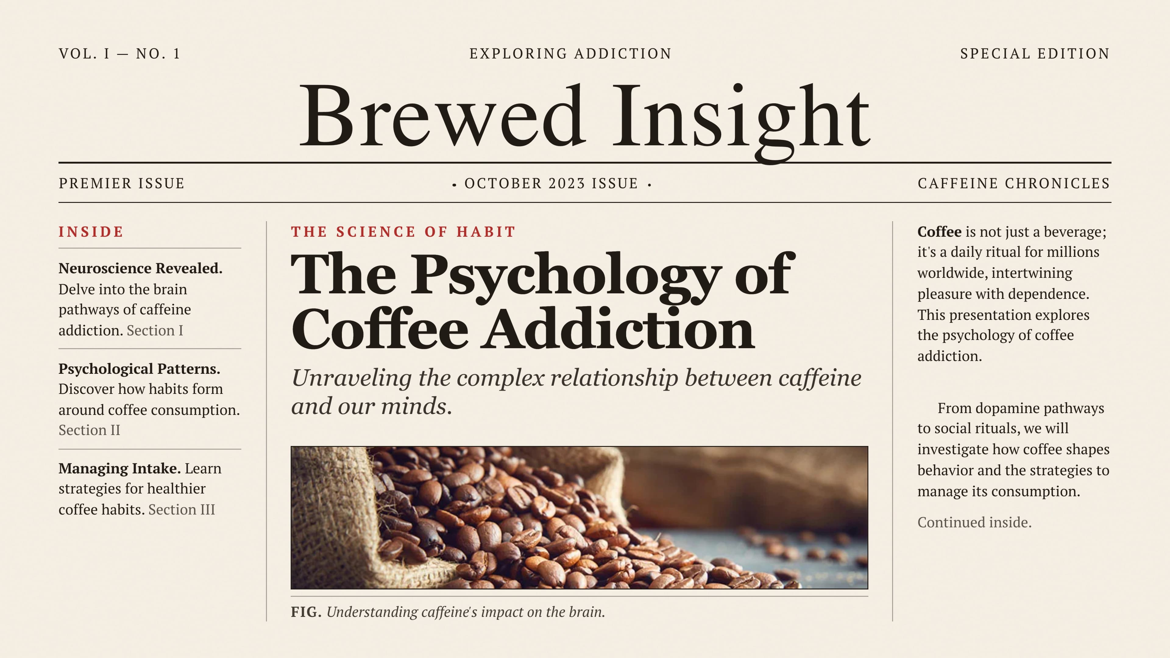 Psychology of Coffee Addiction — slide 1