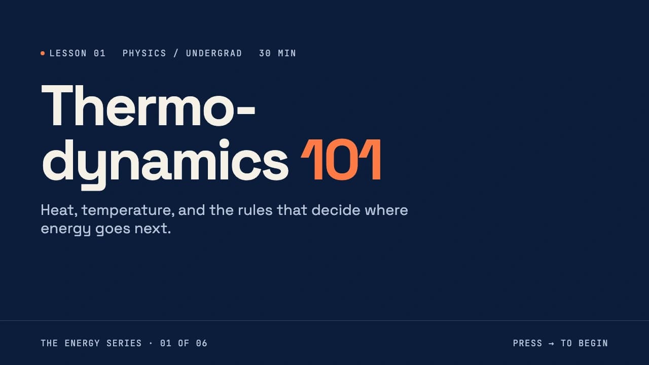 Thermodynamics 101 — slide 1