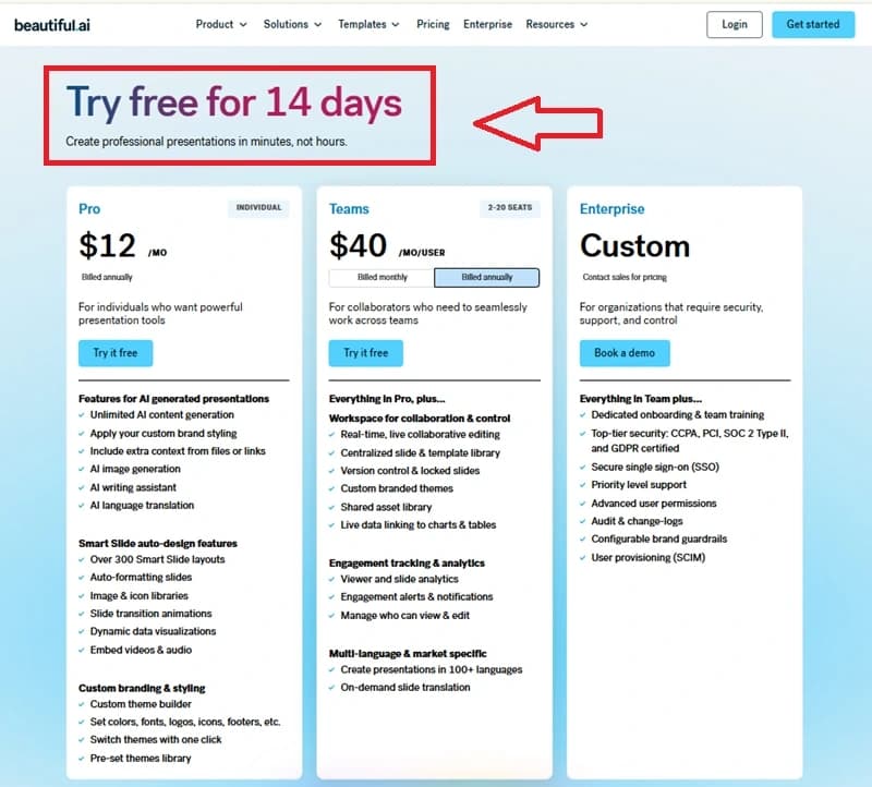 Start the Free Trial Plan
