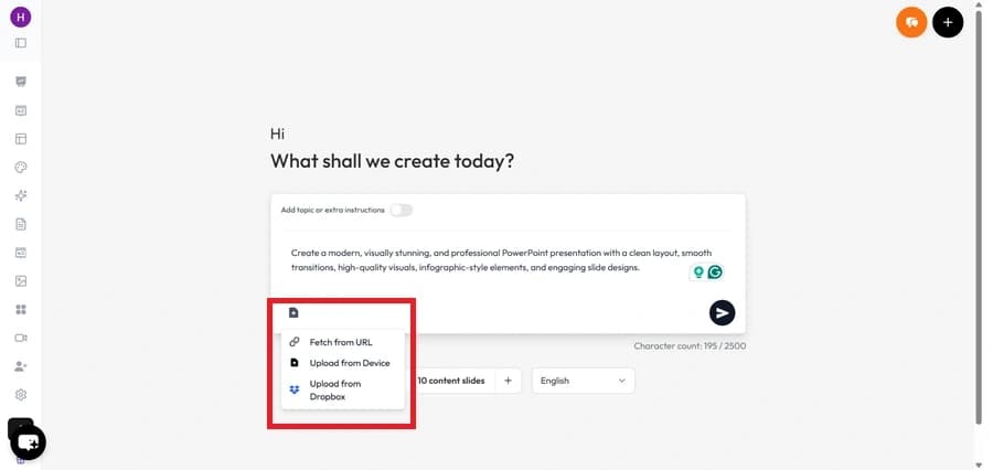 Add Your Source Files or Content