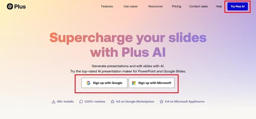 Sign Up for Plus AI