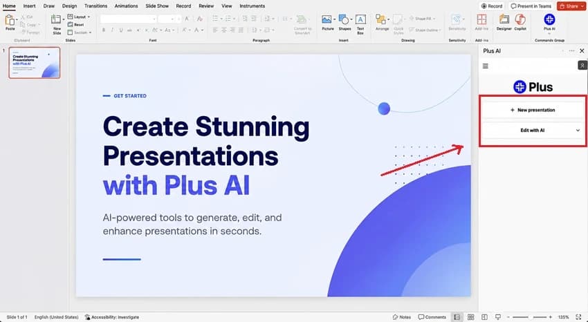 Start a New Presentation