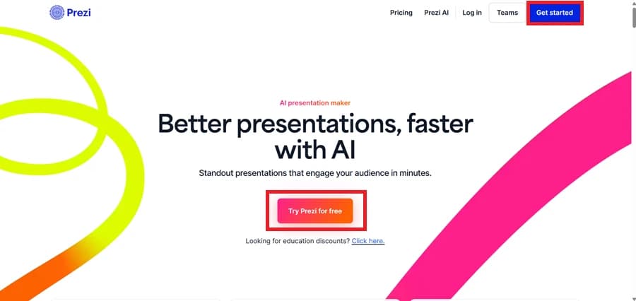 Sign Up for Prezi