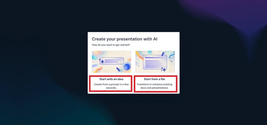 Choose How to Create Your Presentation