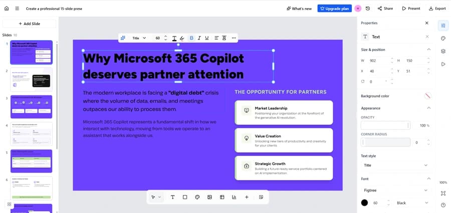 Review Generated Presentation