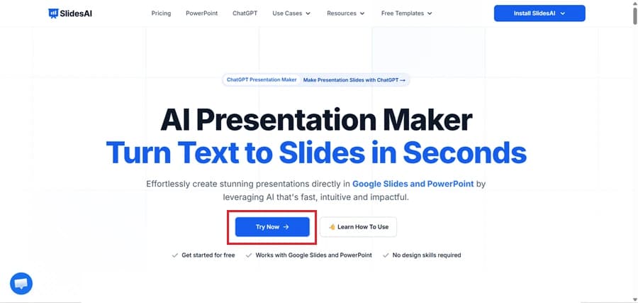 Click the “Try Now” Button