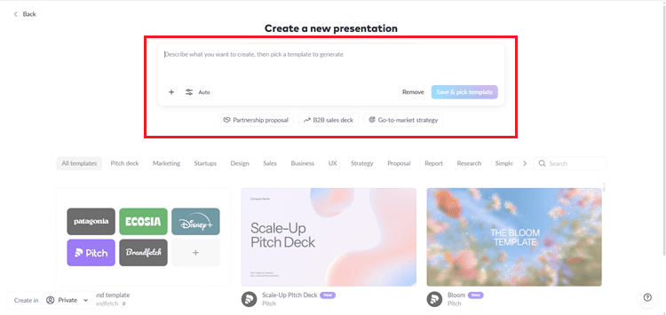 Pitch prompt input