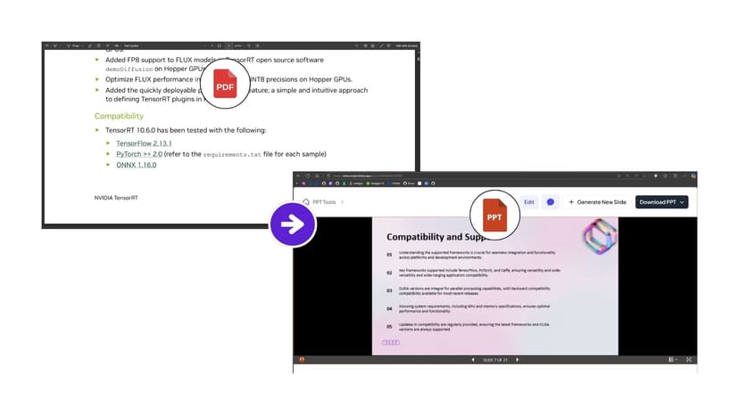 AI-powered PDF to PowerPoint conversion technology