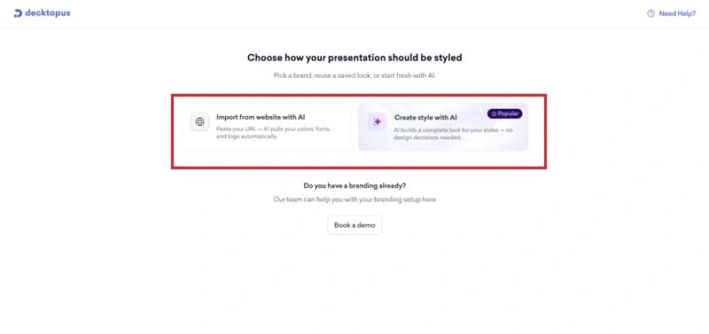 Choose How to Create the Presentation