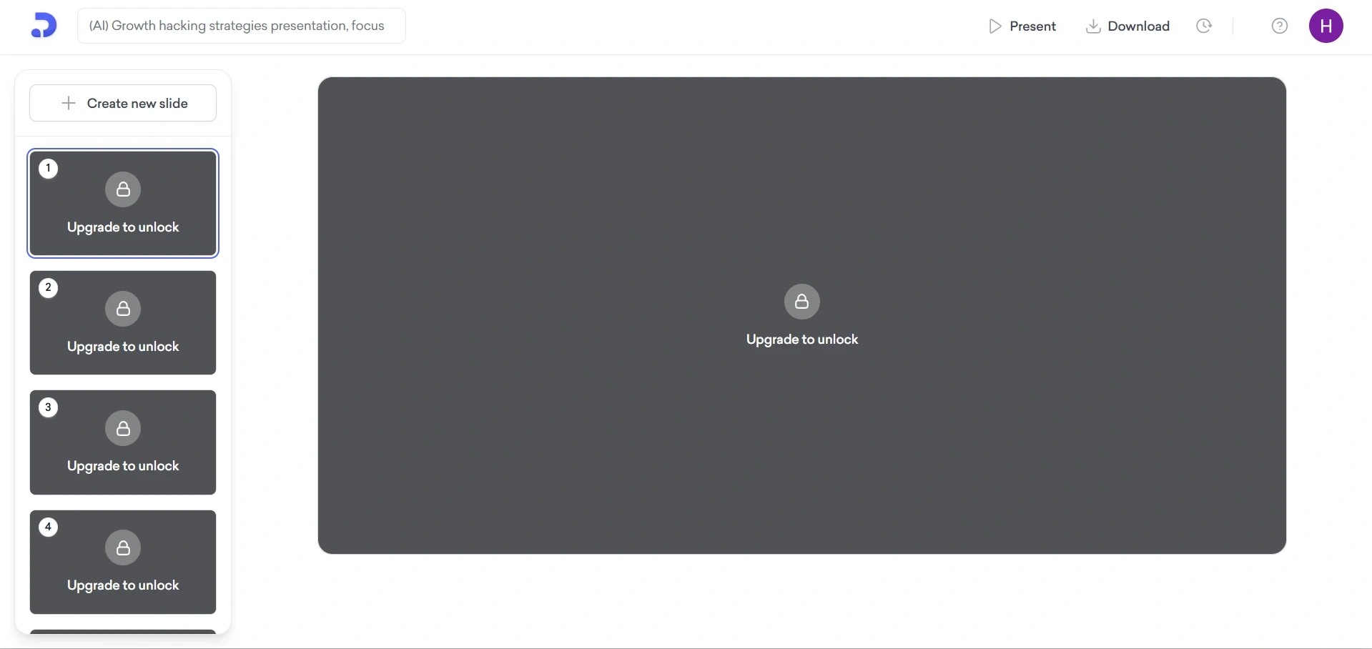Review the Generated Presentation Slides