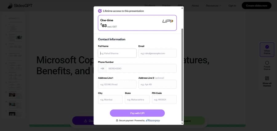 Complete the Download Payment