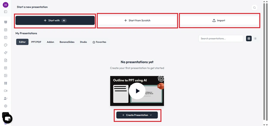 MagicSlides creation method